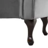 Chaiselongue LATTES rechtsseitig grau Samtstoff CH