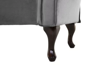 Chaiselongue LATTES rechtsseitig grau Samtstoff CH