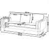 Sofa LOKKA, 3 sitzer dunkelblau CH