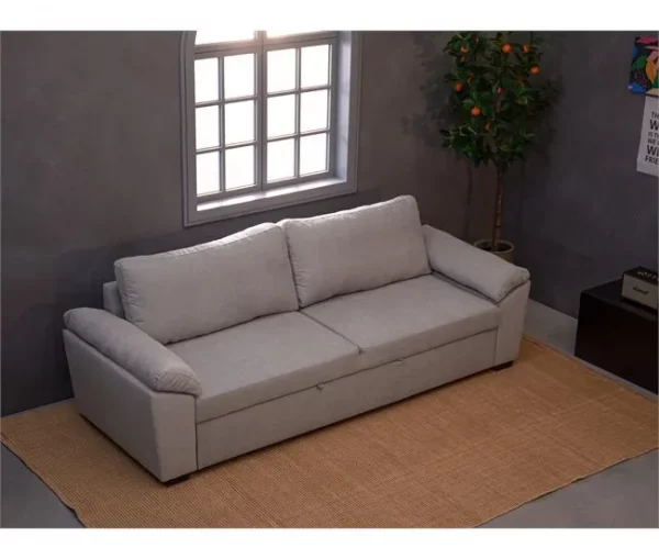 Sofá cama 3 lugares HANSAN cinza claro