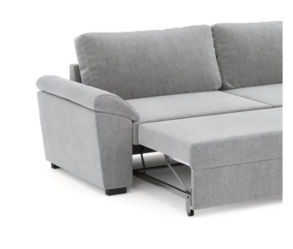 Sofá cama 3 lugares HANSAN cinza claro