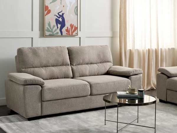 3 Seater Sofa, VOGAR, light brown DEF