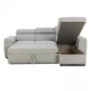Sofá de canto reversível 3 lugares com cama GUSTO gris