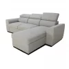 Sofá de canto reversível 3 lugares com cama GUSTO gris