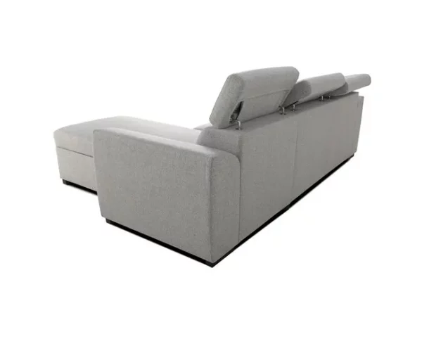 Sofá de canto reversível 3 lugares com cama GUSTO gris