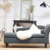 Chaiselongue LUIRO hellgrau rechtsseitig CH