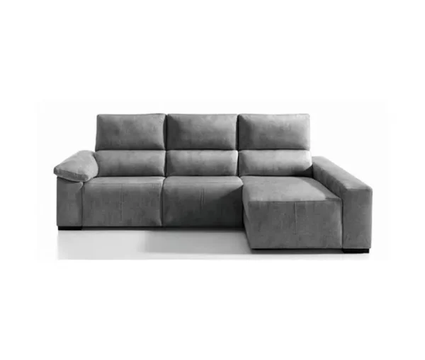 Chaise longue relaxe elétrico BALTIA dereita 4 lugares cinza claro
