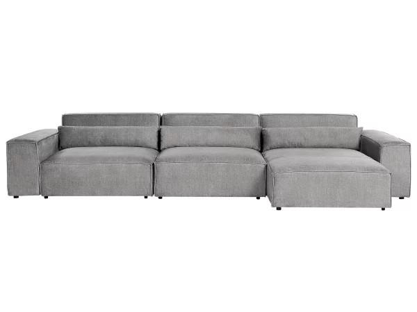 3 Seater L HELLNAR, Grey,DEF