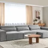 3 Seater L HELLNAR, Grey,DEF