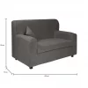 Sofá fixo de 2 lugares Dpasteu, Sofá de tecido, Sofá linear que economiza espaço, Sofá para apartamentos pequenos, 125x73h85 cm, Cinza