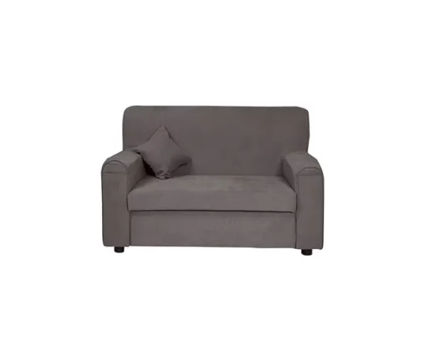 Sofá fixo de 2 lugares Dpasteu, Sofá de tecido, Sofá linear que economiza espaço, Sofá para apartamentos pequenos, 125x73h85 cm, Cinza