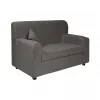 Sofá fixo de 2 lugares Dpasteu, Sofá de tecido, Sofá linear que economiza espaço, Sofá para apartamentos pequenos, 125x73h85 cm, Cinza