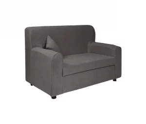 Sofá fixo de 2 lugares Dpasteu, Sofá de tecido, Sofá linear que economiza espaço, Sofá para apartamentos pequenos, 125x73h85 cm, Cinza