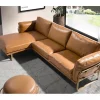 Sofá chaise longue esquerdo em pele 6231