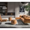 Sofá chaise longue esquerdo em pele 6231