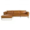 Sofá chaise longue esquerdo em pele 6231