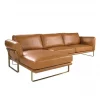 Sofá chaise longue esquerdo em pele 6231