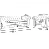 Sofa Set CHESTERFIELD Off-White DEF