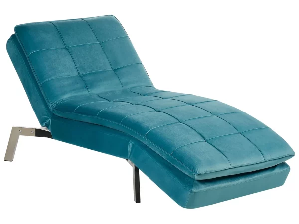 Velvet Chaise Lounge LOIRET Teal DEF