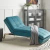 Velvet Chaise Lounge LOIRET Teal DEF
