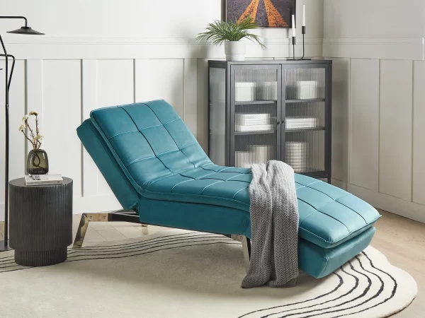 Velvet Chaise Lounge LOIRET Teal DEF