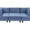 5-Seater Modular Sofa with Ottoman UNSTAD Blue DEF