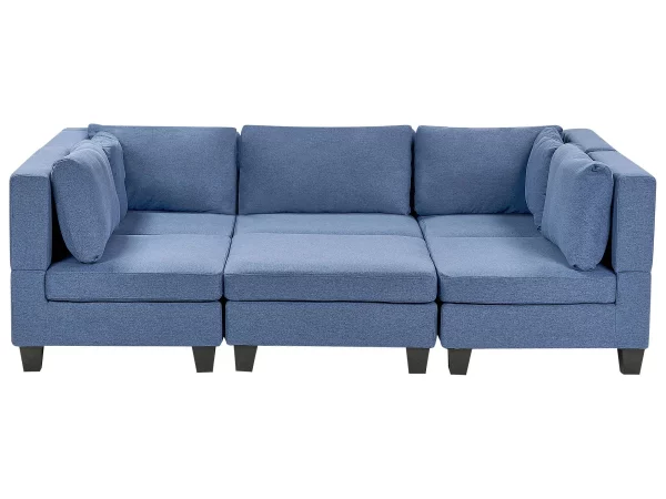 5-Seater Modular Sofa with Ottoman UNSTAD Blue DEF