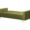 Sofá-cama de 3 lugares em veludo verde ABERDEEN