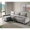 Chaise longue BLINK esquerda 4 lugares cinza claro