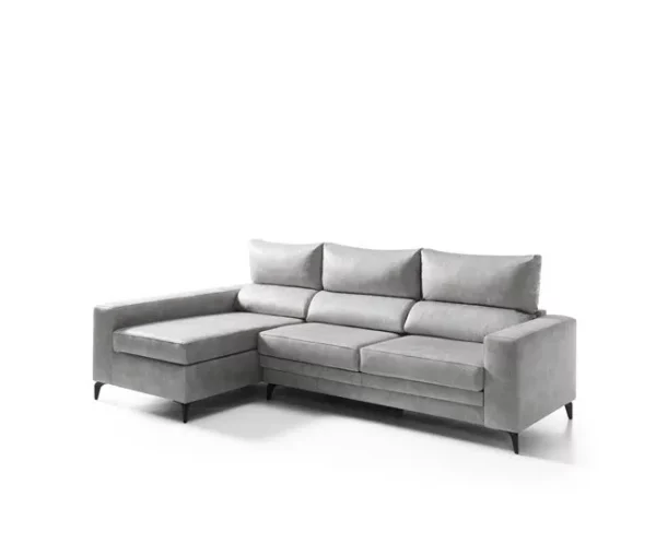 Chaise longue BLINK esquerda 4 lugares cinza claro