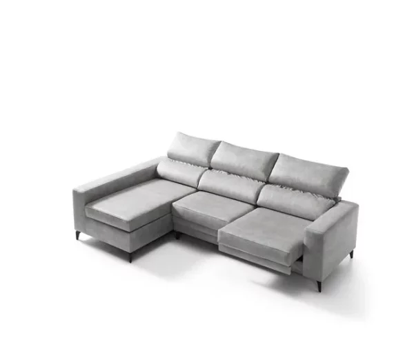 Chaise longue BLINK esquerda 4 lugares cinza claro