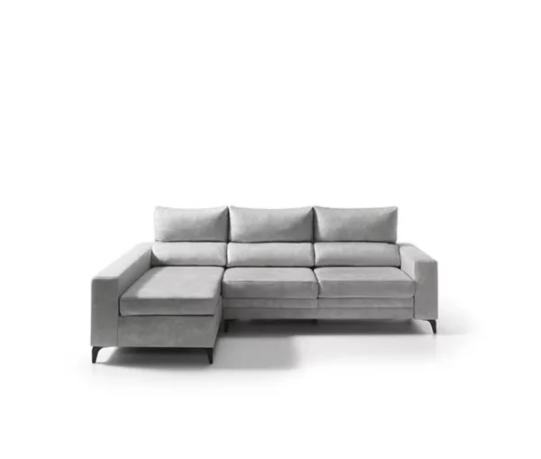 Chaise longue BLINK esquerda 4 lugares cinza claro