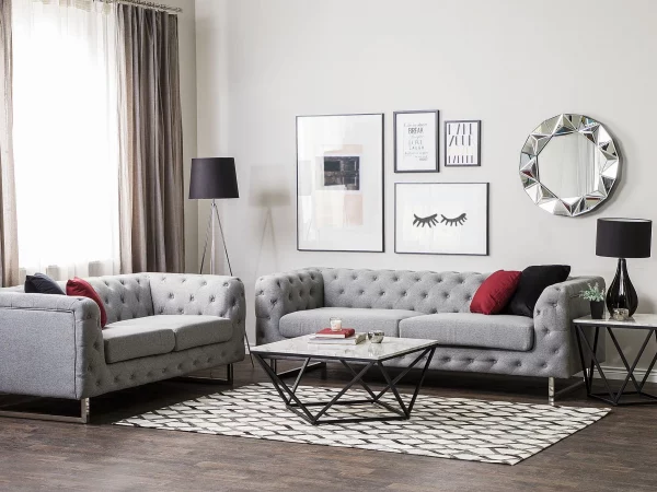 Sofa Set VISSLAND, Hellgrau CH