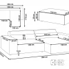 2 Seater L w Ottoman, HELLNAR, Boucle, White,DEF