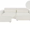2 Seater L w Ottoman, HELLNAR, Boucle, White,DEF