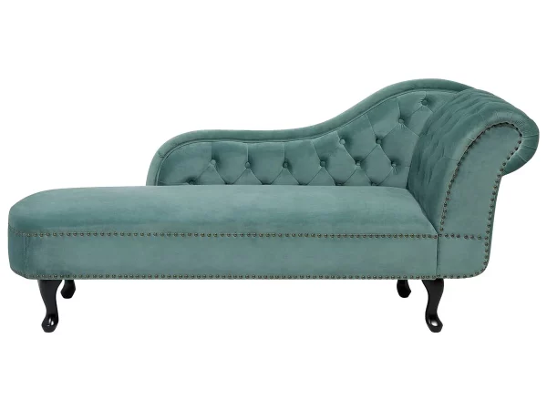 Chaiselongue NIMES rechts Samtstoff mint CH