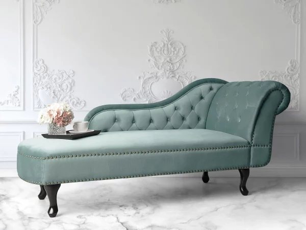 Chaiselongue NIMES rechts Samtstoff mint CH