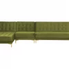 Corner sofa ABERDEEN velvet green w. chair L/R DEF