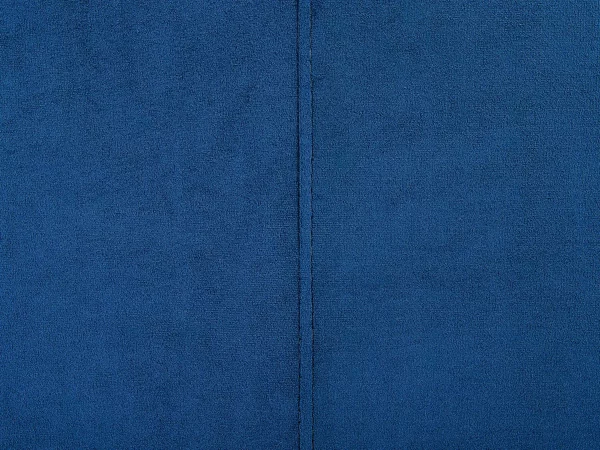 Ecksofa L OSLO Samtstoff dunkelblau mit Ottomane CH