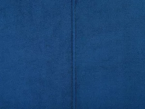 Ecksofa L OSLO Samtstoff dunkelblau mit Ottomane CH