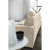 Sofá fixo Daarn, sofá de 3 lugares, 100% Fabricado na Itália, sofá de tecido para sala, com braços finos, 200x95h90 cm, Bege