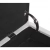 Chaise-longue à direita com arrumação em veludo cinzento claro PESSAC II
