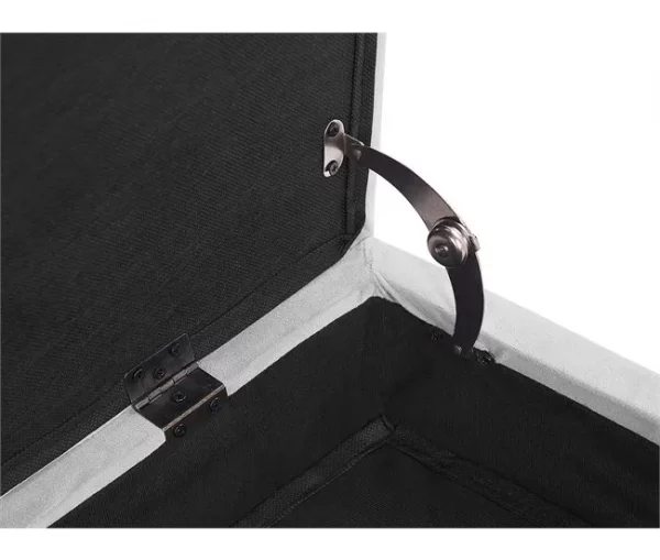 Chaise-longue à direita com arrumação em veludo cinzento claro PESSAC II