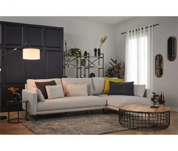 Chaise longue 4 lugares dereita cor bege NIKO