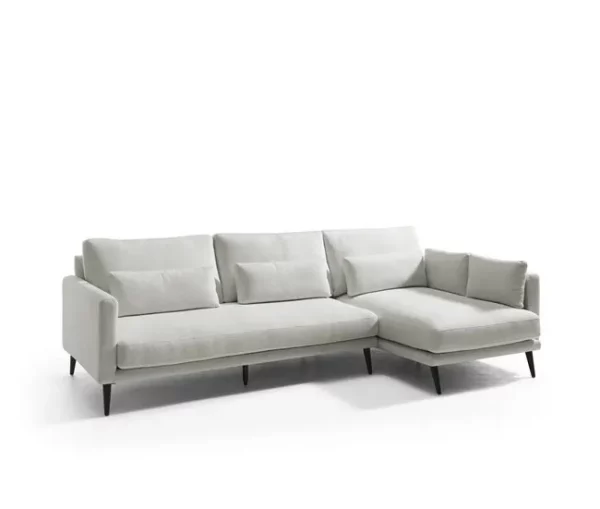 Chaise longue 4 lugares dereita cor bege NIKO