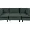 5-Seater Modular Sofa + Ottoman UNSTAD Dark Green DEF