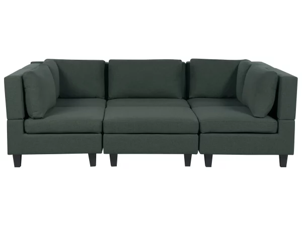 5-Seater Modular Sofa + Ottoman UNSTAD Dark Green DEF
