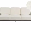 Sofa SOVIK, 3-seater, white boucle DEF