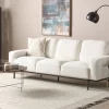 Sofa SOVIK, 3-seater, white boucle DEF