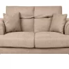 2 Seater Sofa SKIVE, Light Brown, DEF